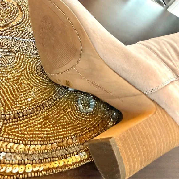 VINCE CAMUTO CORINNE Taupe Over the Knee Boots - Size 8.5M - Picture 7 of 9